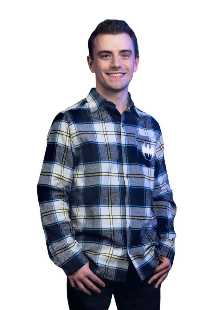 Adult Cakeworthy Batman and Robin Flannel Shirt