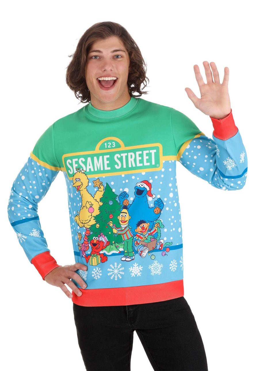 Adult Sesame Street Christmas Sweatshirt