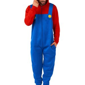 Adult Super Mario Bros. Mario Costume Onesie