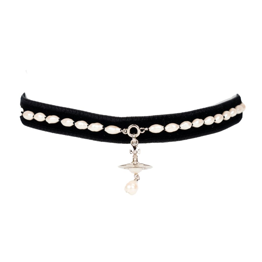 Aleksa Choker in Platinum/Black