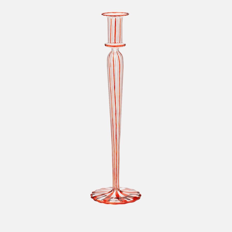 Anna + Nina Candy Cane Striped Candle Holder