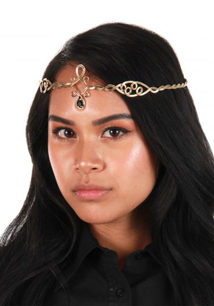 Antique Gold and Black Adjustable Circlet