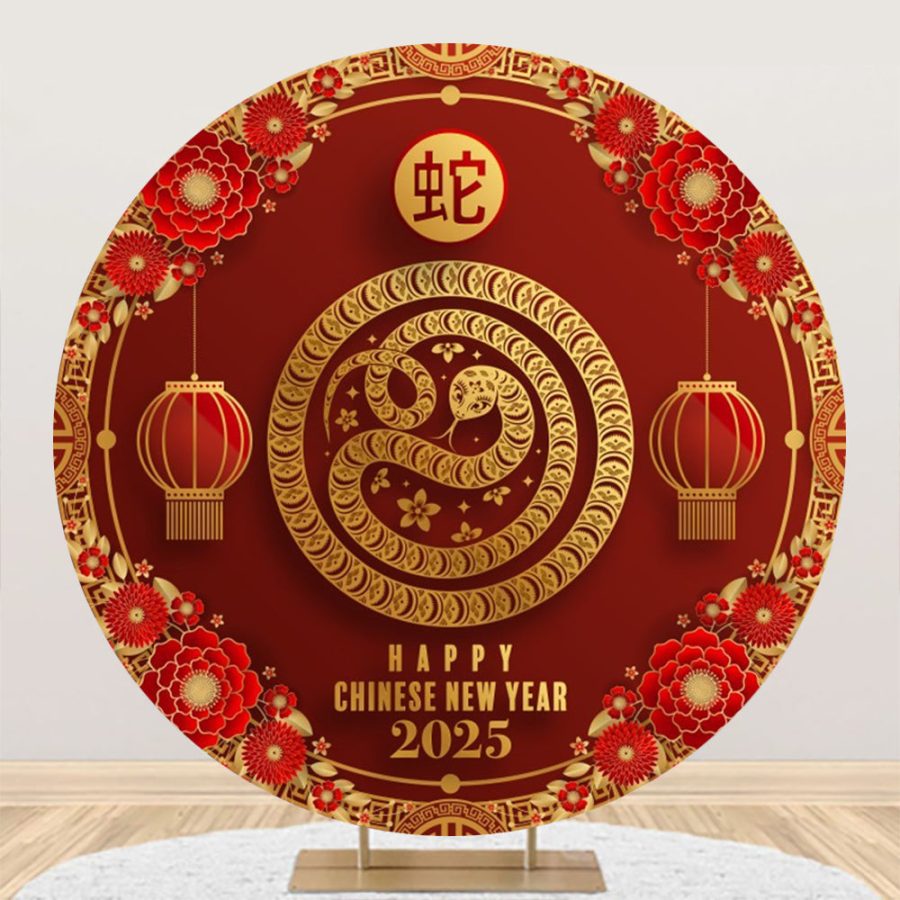 Aperturee Round Chinese Year Of The Snake New Year Backdrop