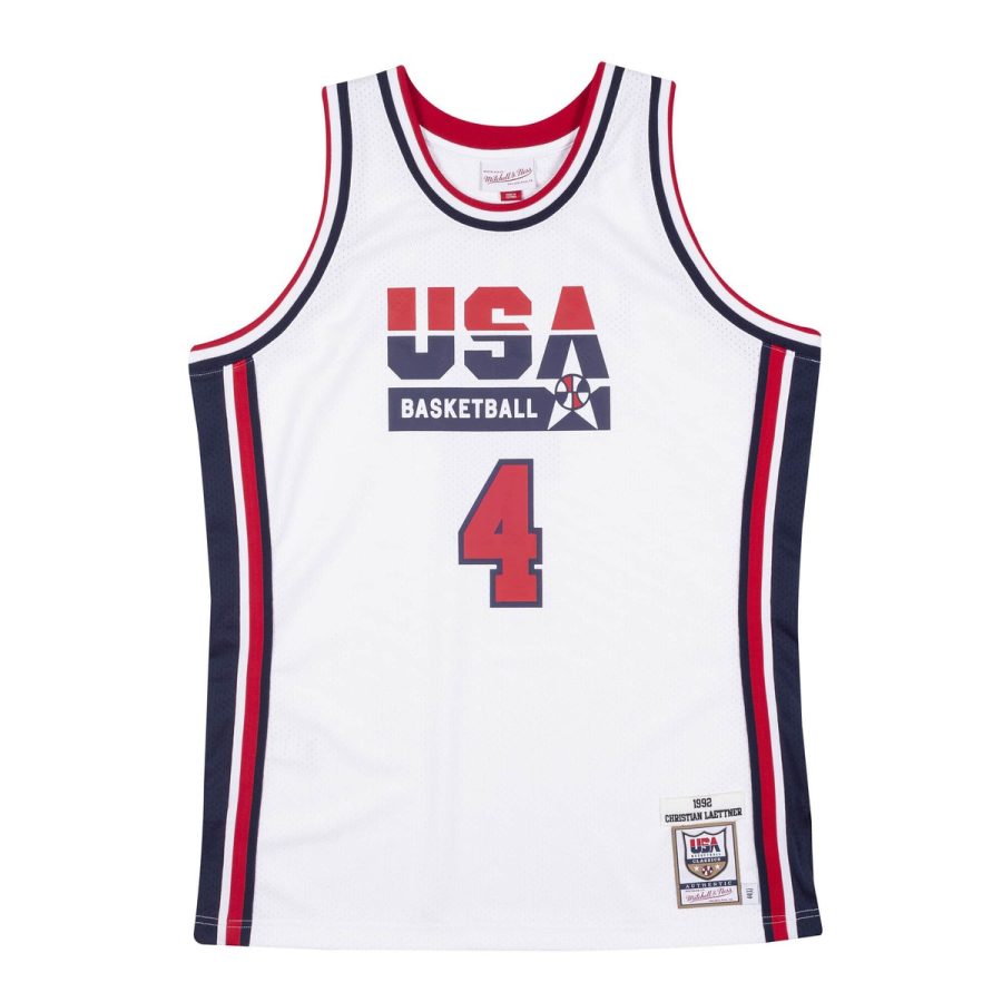 Authentic team home jersey USA Christian Laettner 1992