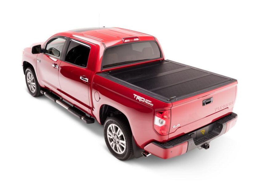 BAK 226446 BAKFLIP G2, Hard Folding; 2 Folds/ 3 Panels; Front Hinge Allows Entire Tonneau To Flip Up When Folded; Gloss Black; Aluminum; Lockable Using Tailgate Handle Lock