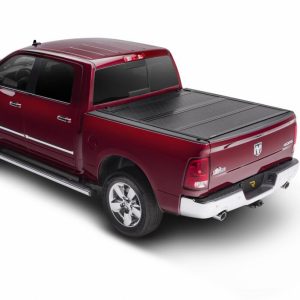 BAK 772446 BAKFLIP F1, Hard Folding; Low Profile; 2 Folds/ 3 Panels; Front Hinge Allows Entire Tonneau To Flip Up When Folded; Gloss Black; Fiberglass Covered Aluminum; Lockable Using Tailgate Handle Lock