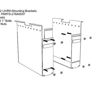 BAK PARTS-276A0007 BAKBOX2 LARGE END PLATES, Replacement Bracket For BAKFlip Tonneau Covers; With Two Mounting Bracket/ Eight Bolts And Eight Lock Nuts