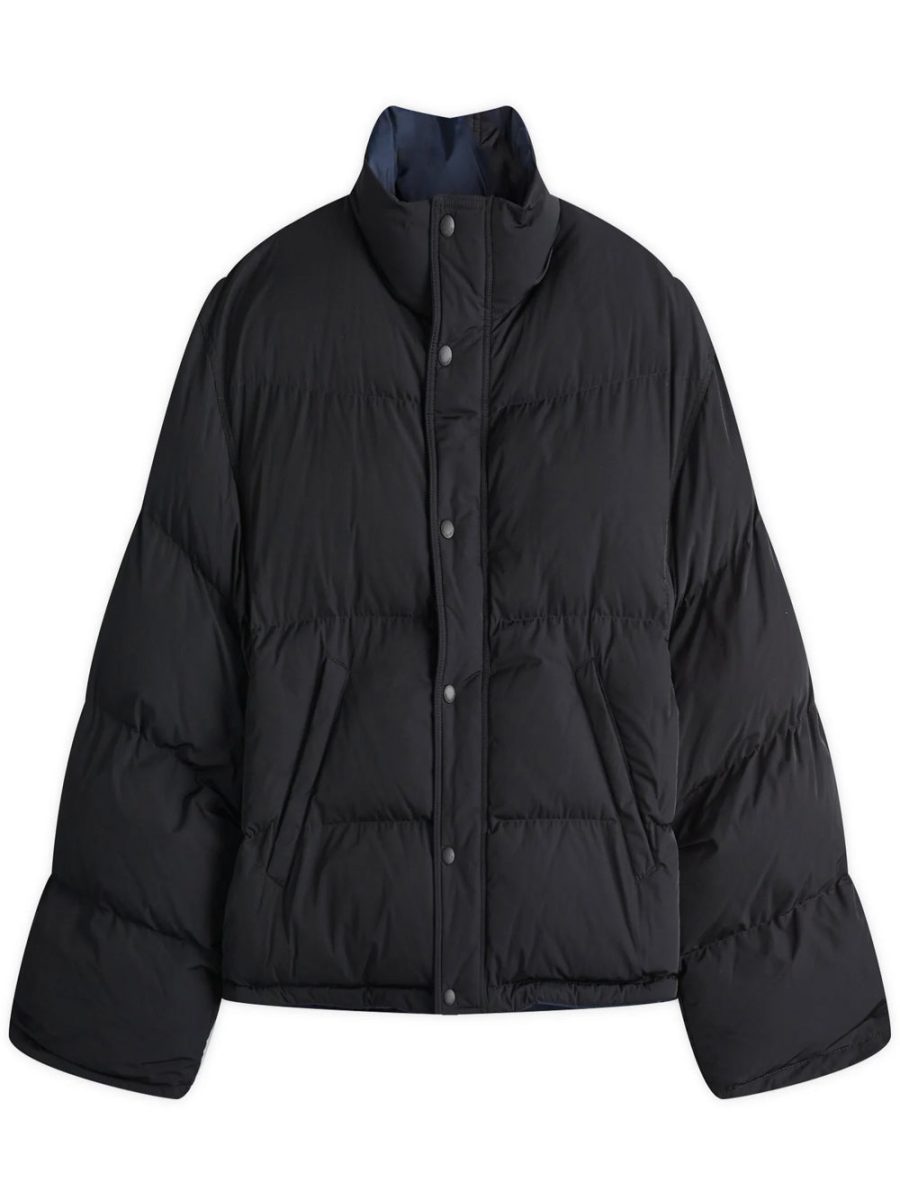 BALENCIAGA Quilted Padded Reversible Jacket Black/Blue