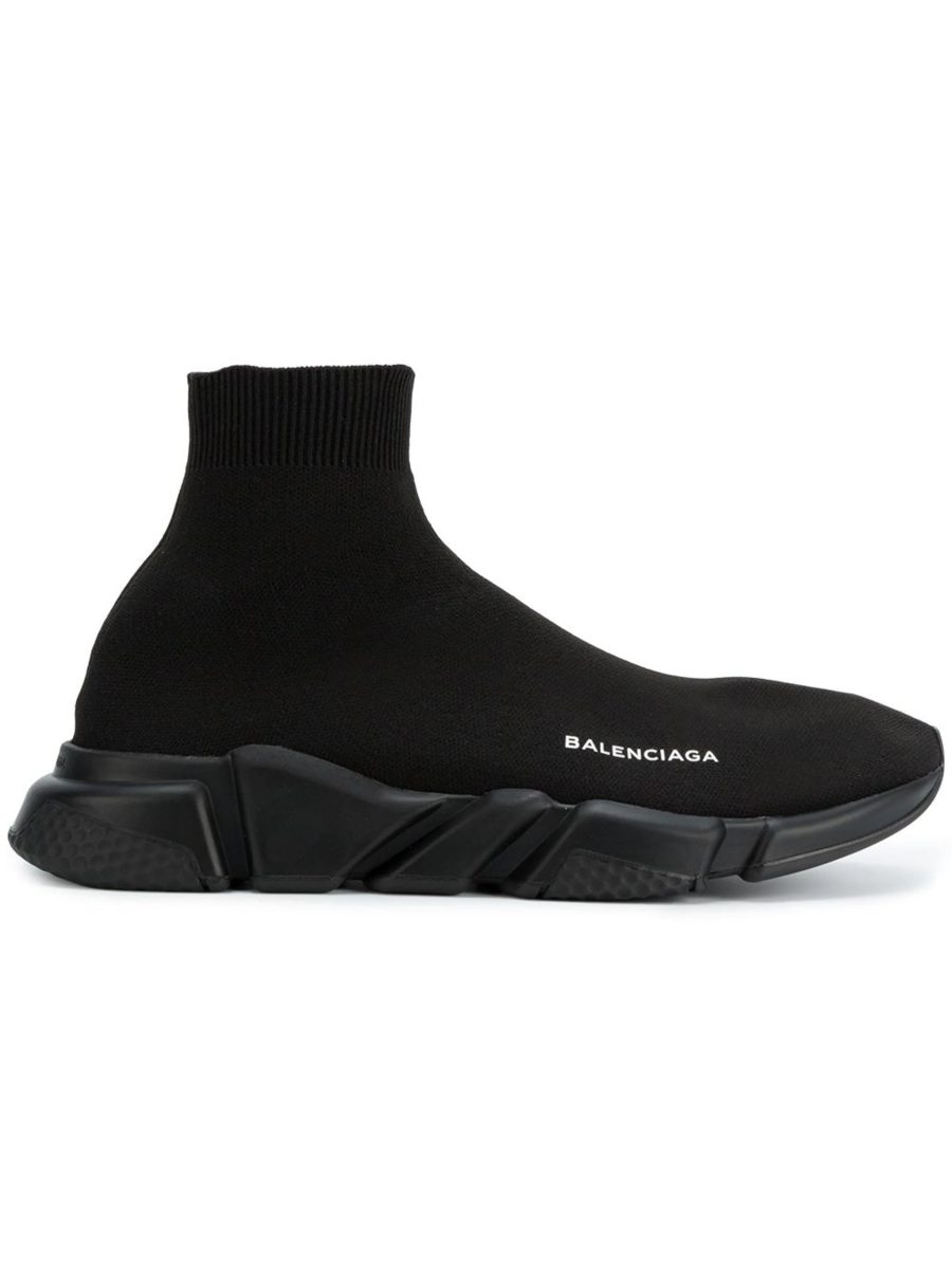 BALENCIAGA Speed LT Knit Sneakers Black/Black