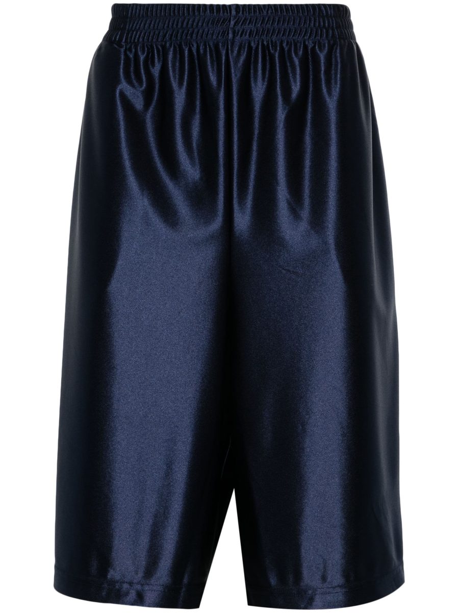 BALENCIAGA Unity Sports Icon Mid-Rise Track Shorts Navy