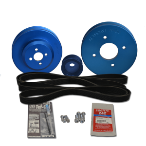 BALMAR 48-YSP-4JH-F PULLEY KIT YANMAR 4JH 4JHE -TE -H, For Use With Yanmar 4JH4-THE/ 4JH4-TE/ 4JH4-DTE Engines; With Three J10 10-Groove Pulleys/ Two J10 47 Inch Circumference Serpentine Belts (One Spare)/ Mounting Hardware