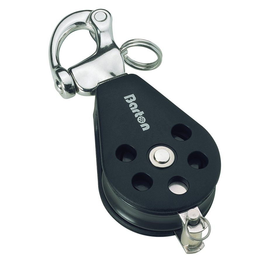 BARTON MARINE N03 141 SERIES 3 SINGLE SNAP SHACKLE & BECKET BLOCK - 45MM