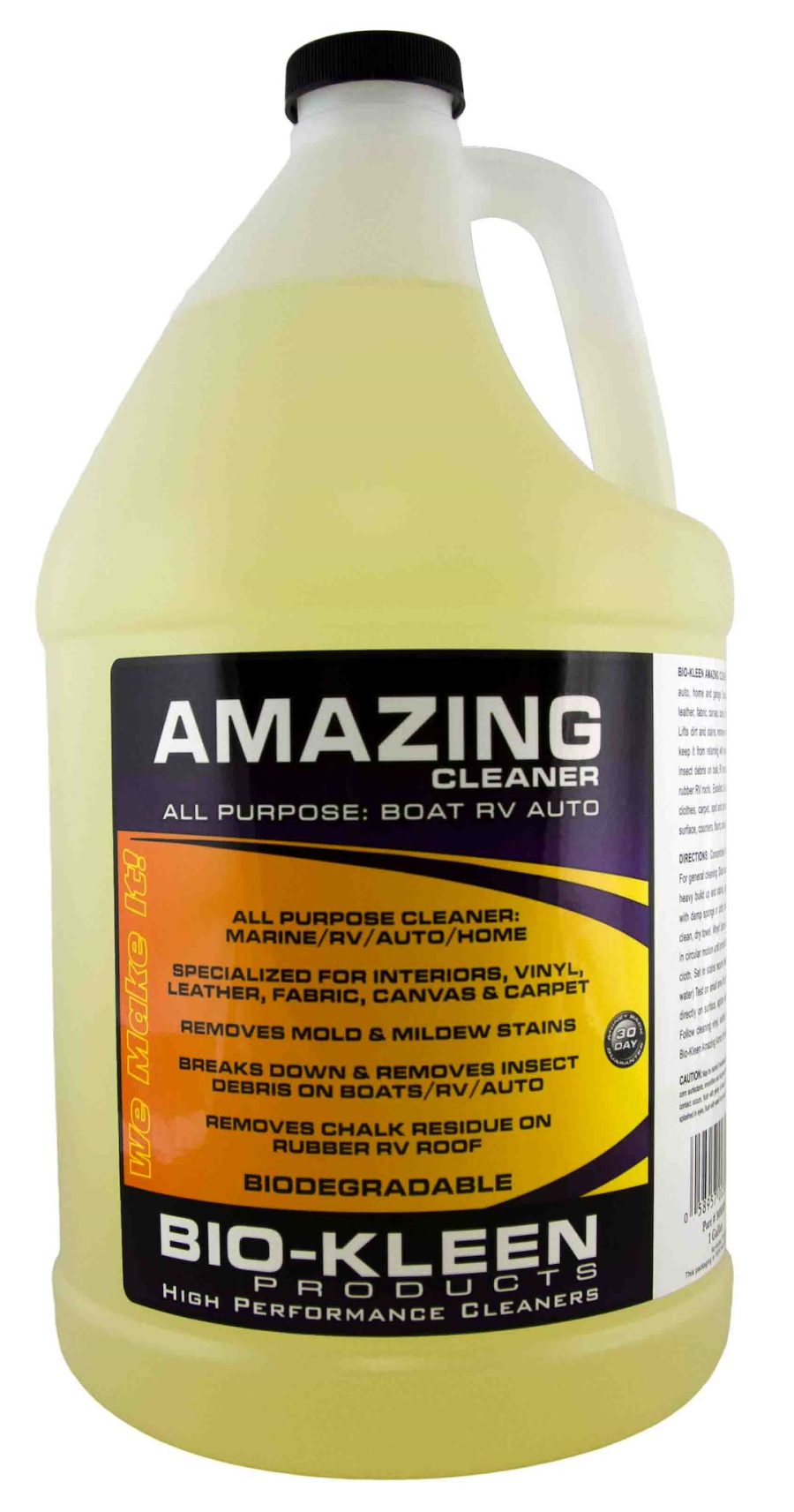 BIO-KLEEN M00309 AMAZING CLEANER 1 GAL, 1 Gallon Jug; Single; Use To Remove Dirt/ Stains From Vinyl/ Leather/ Fabric/ Canvas/ Carpet/ Interiors/ Exteriors And Multitude Of Surfaces