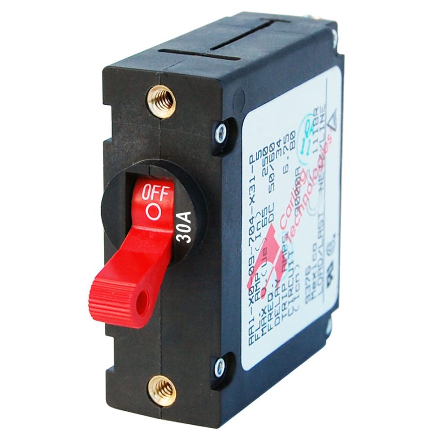 BLUE SEA 7221 AC / DC SINGLE POLE MAGNETIC WORLD CIRCUIT BREAKER - 30 AMP