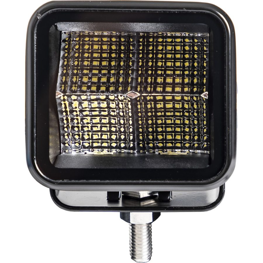 BUYERS PROD 1492239 EDGELESS 2.5 INCH WIDE LED FL, LED; 2-3/4 Inch Length x 2.35 Inch Width x 2.83 Inch Height Square Aluminum Housing; White; Clear Polycarbonate Lens; 1.5 Ampere At 12 To 24 Volt DC; 1920 Lumens; Flood Beam; Single Stud Mount