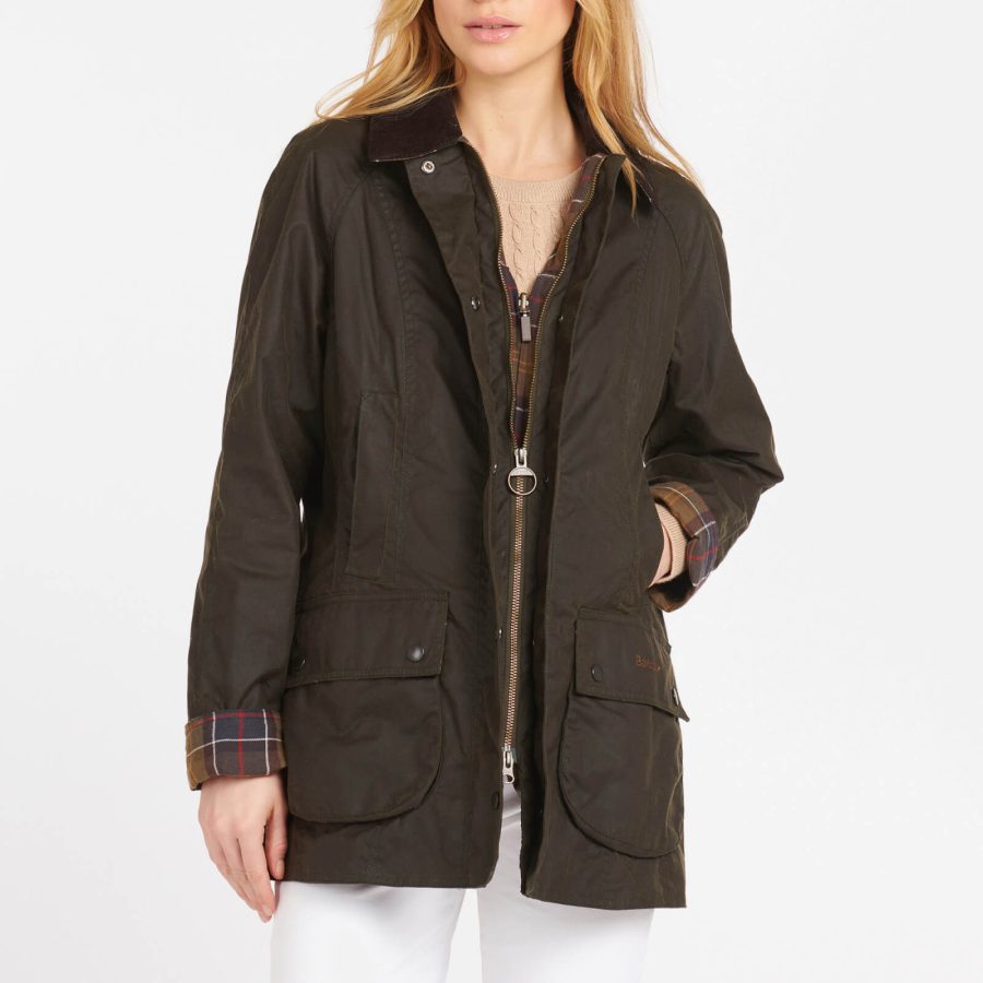 Barbour Beadnell Waxed Cotton Jacket - UK 8