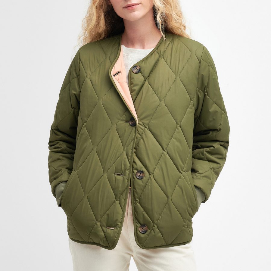 Barbour Bickland Harlequin-Quilted Shell Jacket - UK 10