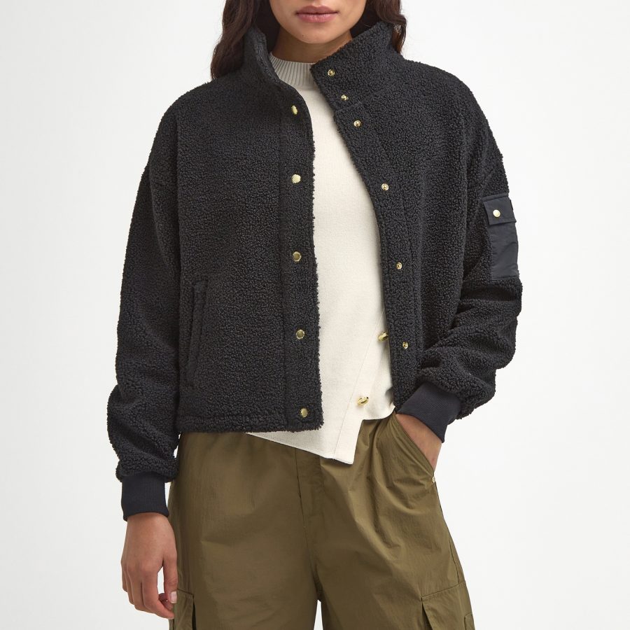 Barbour International Callie Fleece Bomber Jacket - UK 12