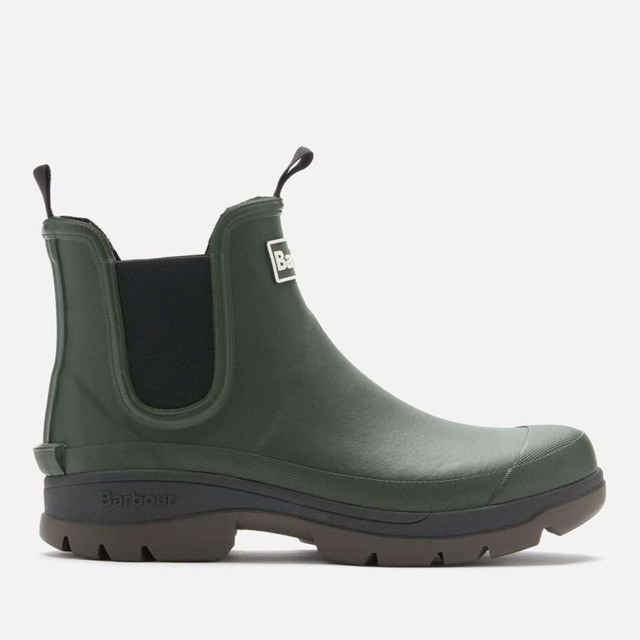 Barbour Men's Nimbus Rubber Chelsea Boots - Olive - UK 7