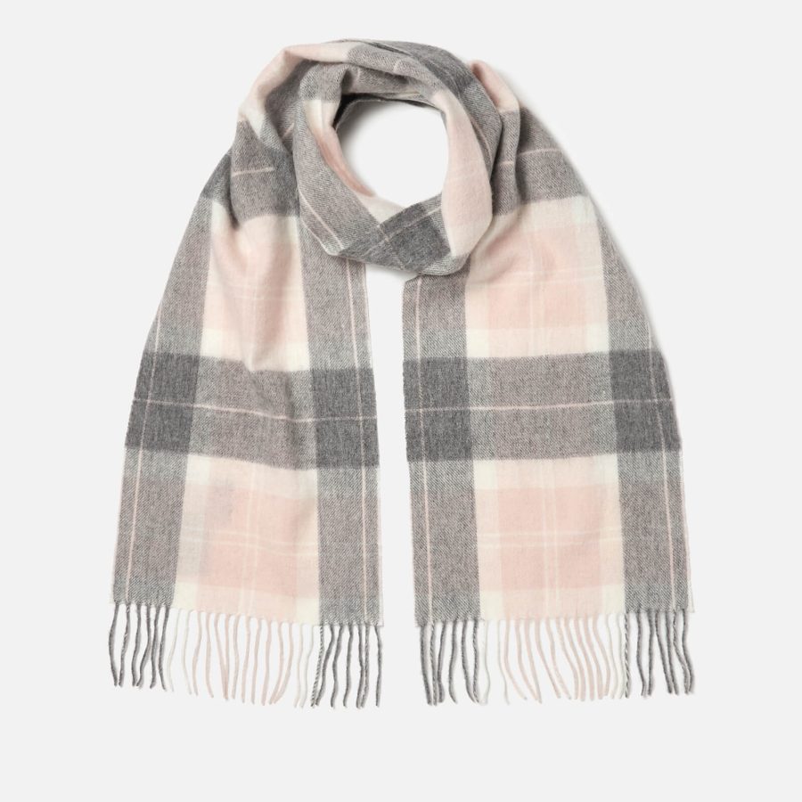 Barbour Women's Tartan Scarf - Pink/Grey Tartan