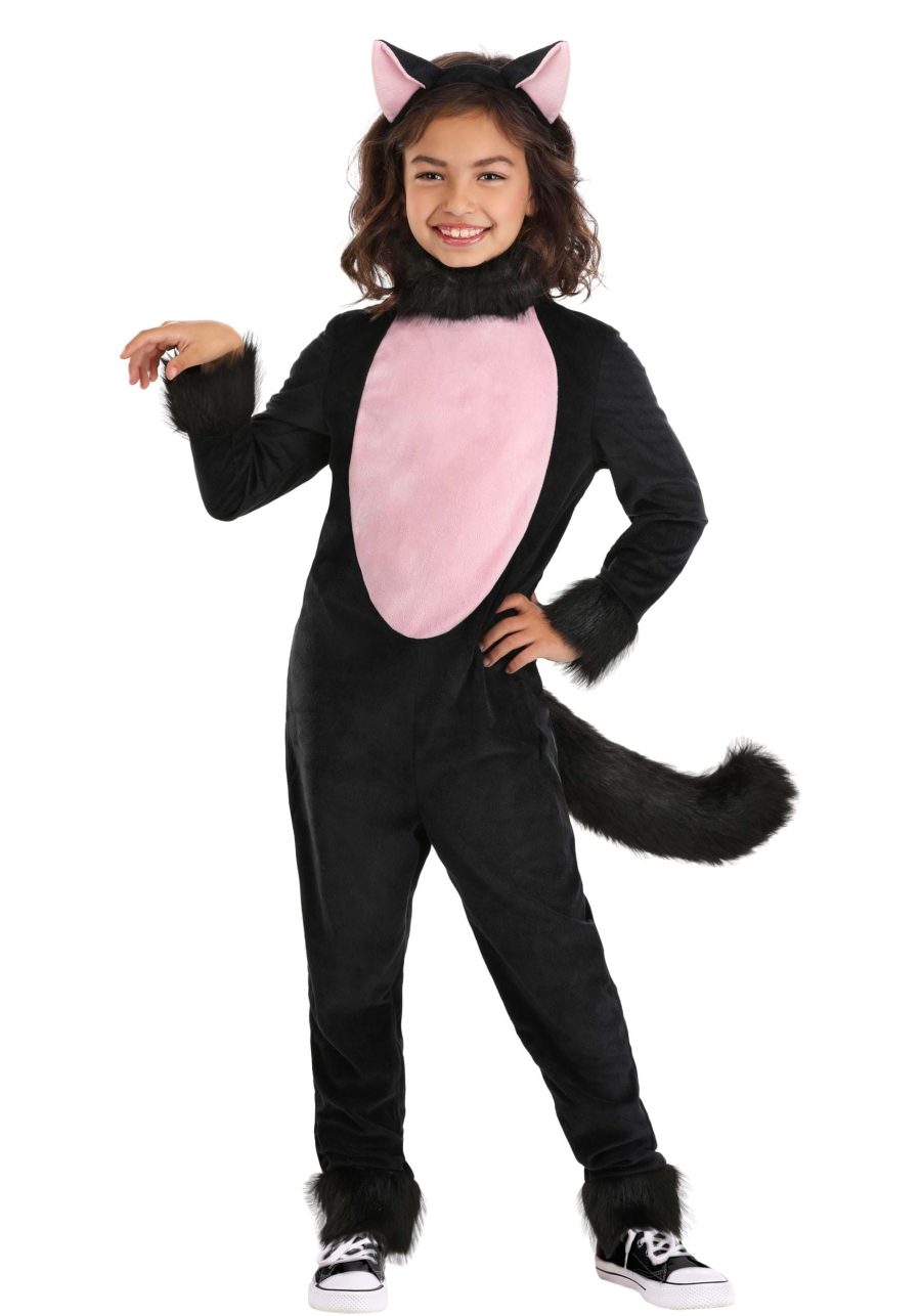 Big Tailed Black Cat Kid's Costume