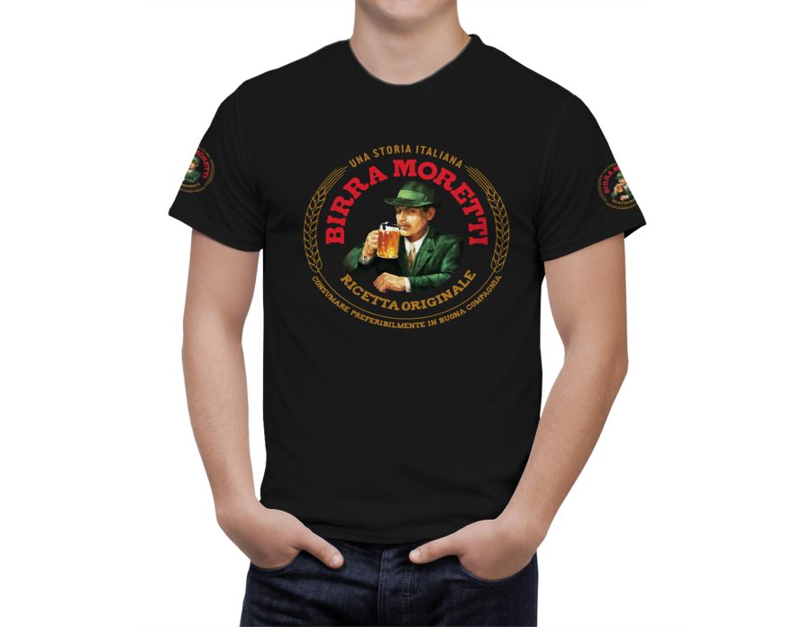 Birra Moretti Beer Black T-Shirt, High Quality, Gift Beer Shirt