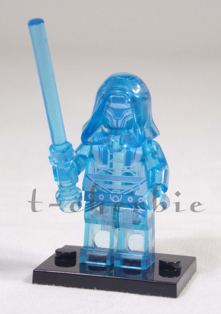 Blue Crystal Holographic Darth Revan Star Wars Minifigure +Stand US Seller