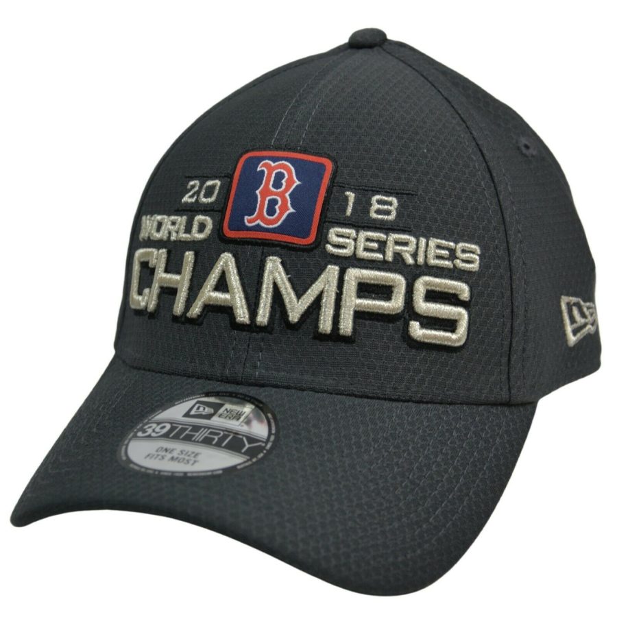 Boston Red Sox New Era 39THIRTY Dark Gray World Series Champs MLB Baseball Hat