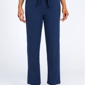 Bowknot Belted Navy High Waisted Pants