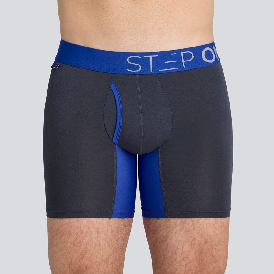 Boxer Brief Fly - Carbon Blue