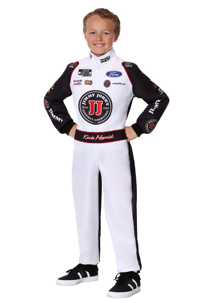 Boys #4 Kevin Harvick(R) Jimmy John's Nascar Uniform Costume