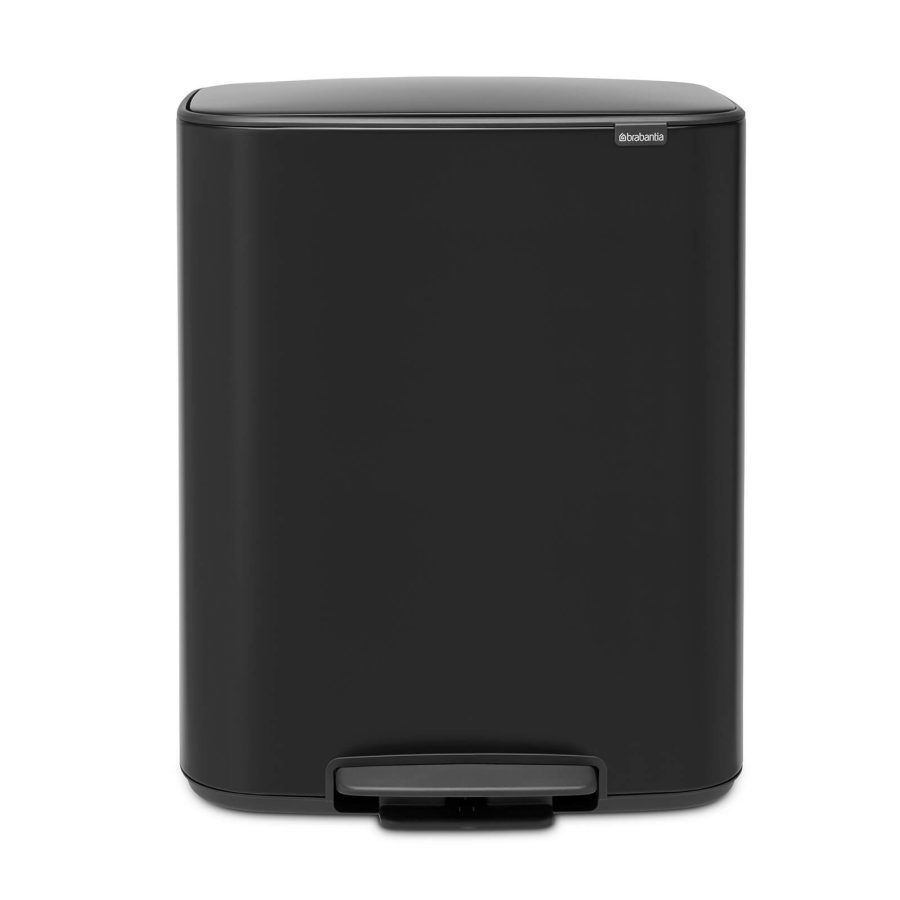 Brabantia Bo Pedal Bin - 2 x 30L - Matt Black