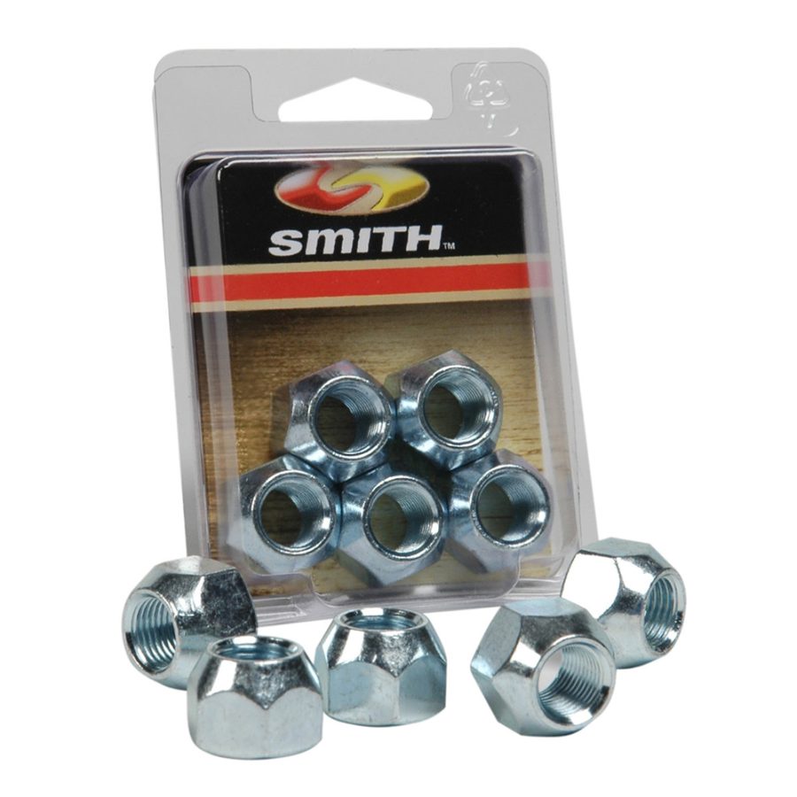 C.E. SMITH 11052A PACKAGE WHEEL NUTS 1/2 INCH - 20 - 5 PIECES - ZINC