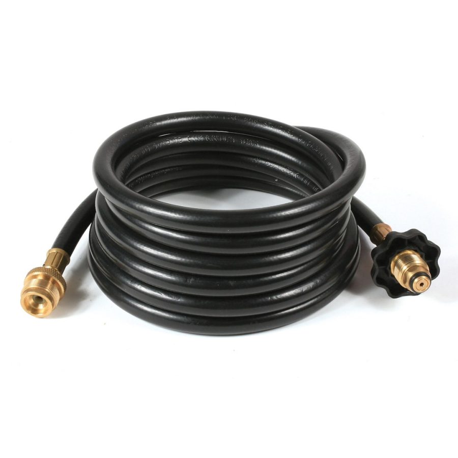 CAMCO 59833 BBQ 12FT POL X 1- 20 MALE, Grill Hose For Use With Olympian 4100 and 5100 Elite; For Connecting Full Size Propane Cylinder Bottle To Grill; Male Prest-O-Lite (POL) x 1 Inch-20 Throwaway Cylinder Thread; Without Regulator