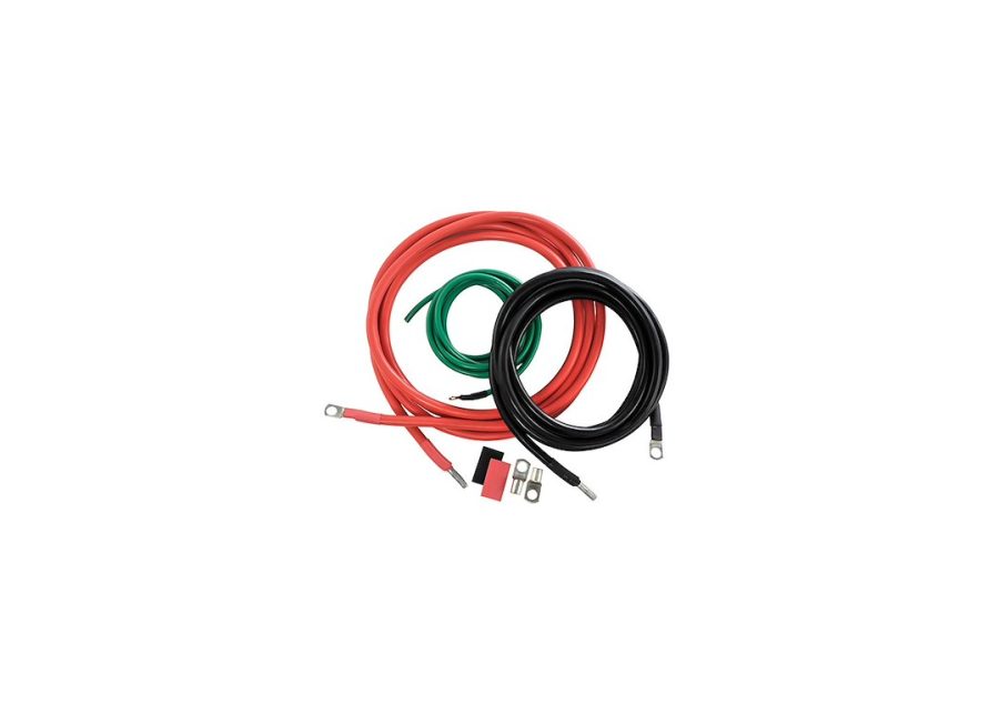 COBRA CPI A4000 BC POWER CABLE KIT, Use With 1000 to 2500 Watt Inverters; 2000 Watt and Higher Needs 2 Cable Kits; Includes 10 Foot No. 4 Red Cable/ 10 Foot No. 4 Black Cable/ 8 Foot No. 8 Ground Wire/ Ring Terminals/ Heat Shrink Tube