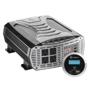 COBRA CPI3000W COBRA 3000W POWER INVERTER, Inverts 10 - 15 Volt DC to 115 Volt AC; 3000 Continuous/ 6000 Peak Watts; 90 Percent Efficiency; 4 Grounded AC Outlets; LED Volt And Watt Meter; Remote On/Off Capable