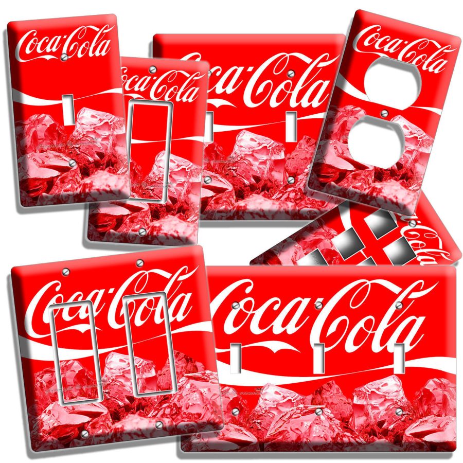 COCA-COLA ICE CUBES LIGHT SWITCH OUTLET WALL PLATE COVER KITCHEN DINING ROOM ART