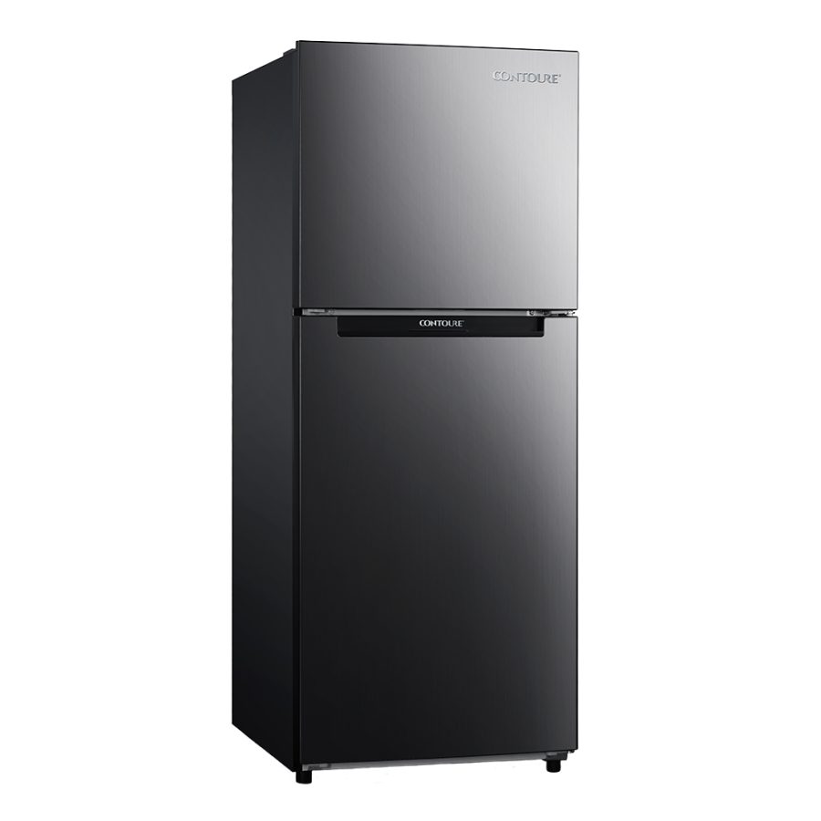 CONTOURE R-1250BB 2 DOOR BLACK REFRIGERATOR, Dual Compartment Frost-Free Refrigerator; Freestanding; 12.5 Cubic Foot; 115 Volt/ 60 Hz/ 1 Ampere; Adjustable Temperature Control System; With LED Interior Lighting; Deluxe Black; Stainless Steel