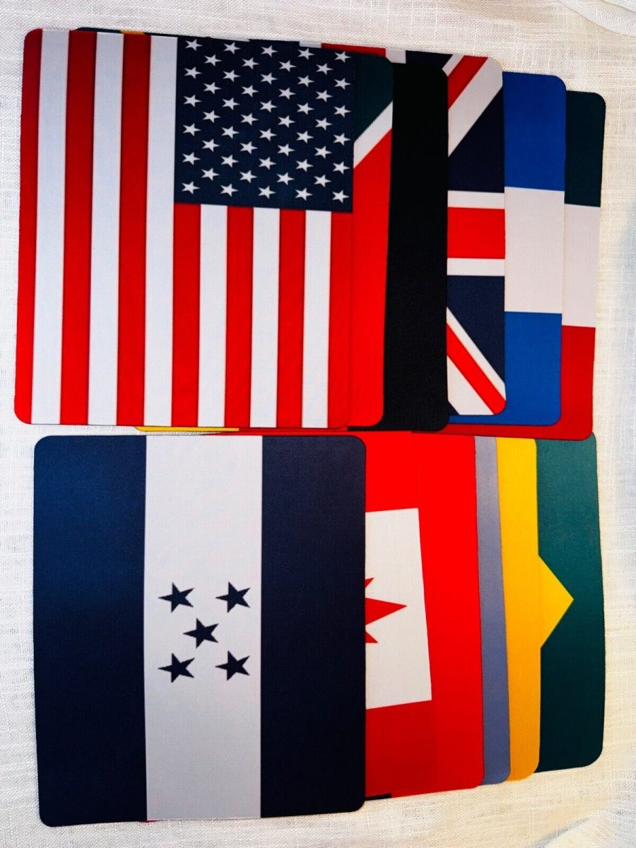 COUNTRY FLAGS MOUSE PAD MAT FOR SCHOOL OR OFFICE