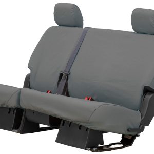 COVERCRAFT SS8413PCGY Polycotton SeatSaver Custom Seat Covers 2nd Row 40/60 Bench Seat | Fits 2012-2015 Toyota Tacoma Double Cab, Gray