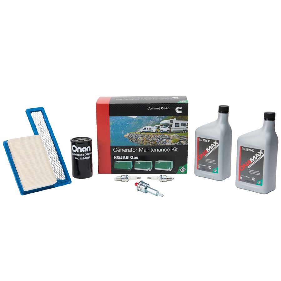 CUMMINS A050E993 MAINT KIT KY PROPANE, For Use With Cummins 4.0KY-FA/26100 And 4.0KY-6747 Gas Generator Models; With 1 Generator Air Filter (Part Number 140-3280)/ 1 Spark Plug (Part Number 167-0275)/ Two 32 Ounce Bottles Of Oil (Part Number 326-5336)