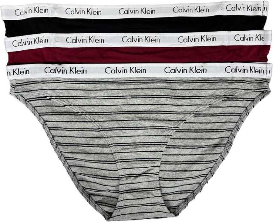 Calvin Klein Women`s Carousel Cotton Bikini Panty 3 Pack Medium Panti QP1258-349