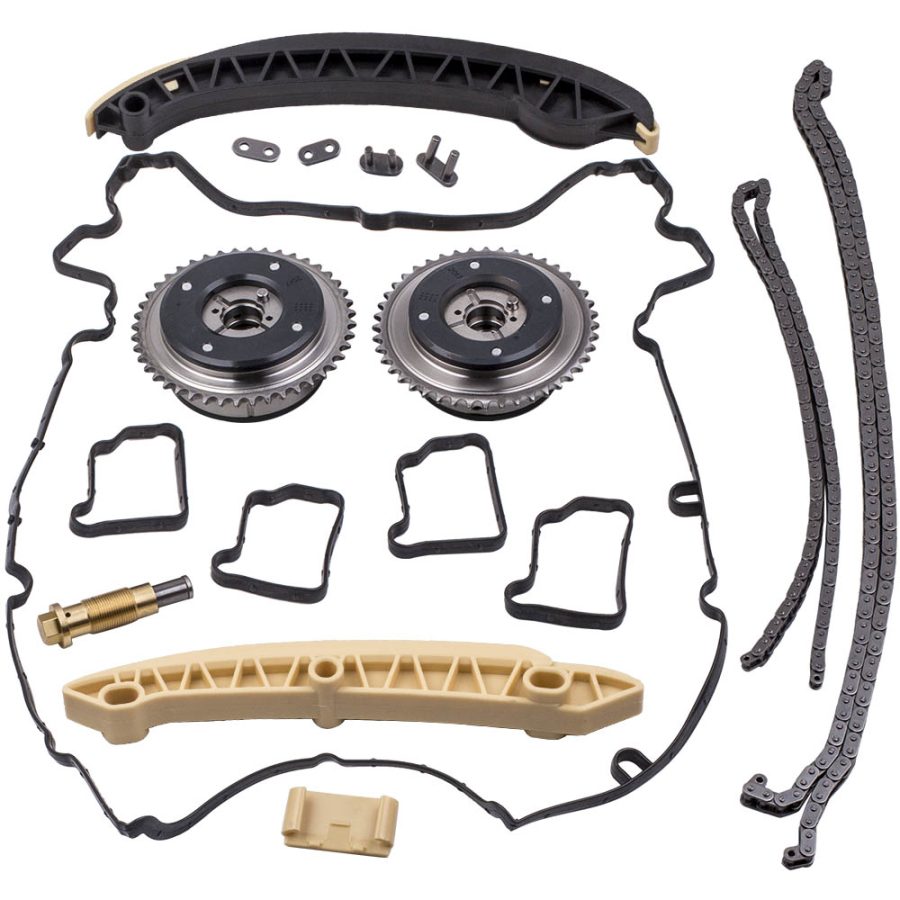 Camshaft Timing Chain Kit and Valve Cover Gasket Compatible for Mercedes C230 W203 M271 1.8L W204