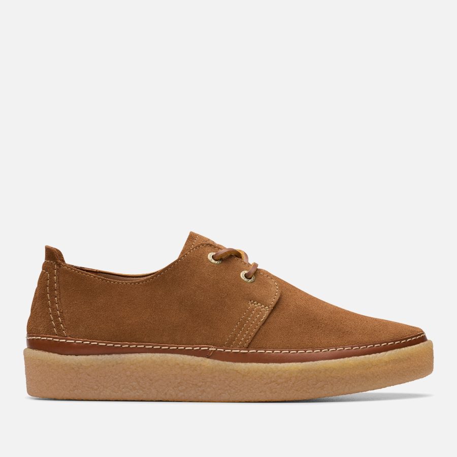 Clarks Men's Clarkwood Low Suede Shoes - Cola - UK 7