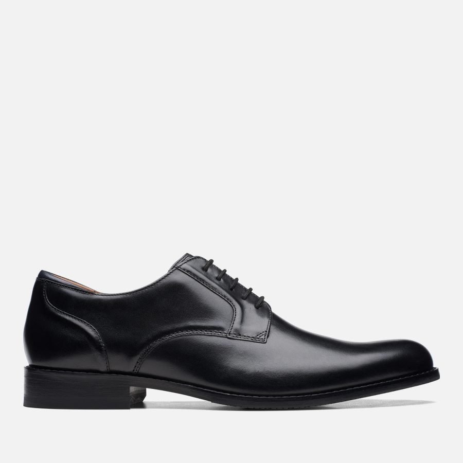 Clarks Men's CraftArlo Lace Leather Derby Shoes - Black - UK 7