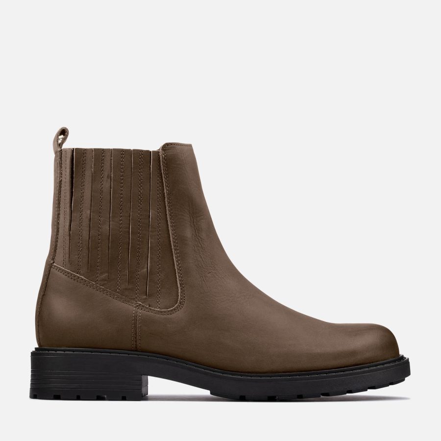 Clarks Orinoco 2 Mid-Length Leather Chelsea Boots - UK 4