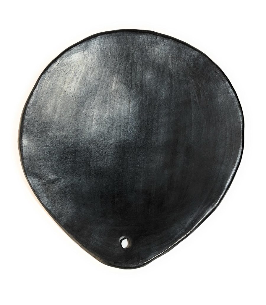 Comal for Tortillas 10 Inches Cayana Grill Griddle Pan Black Clay, 100% Handcraf