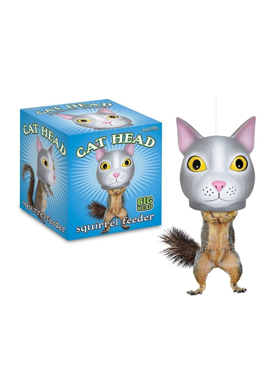 Comical Cat Head Squirrel Feeder