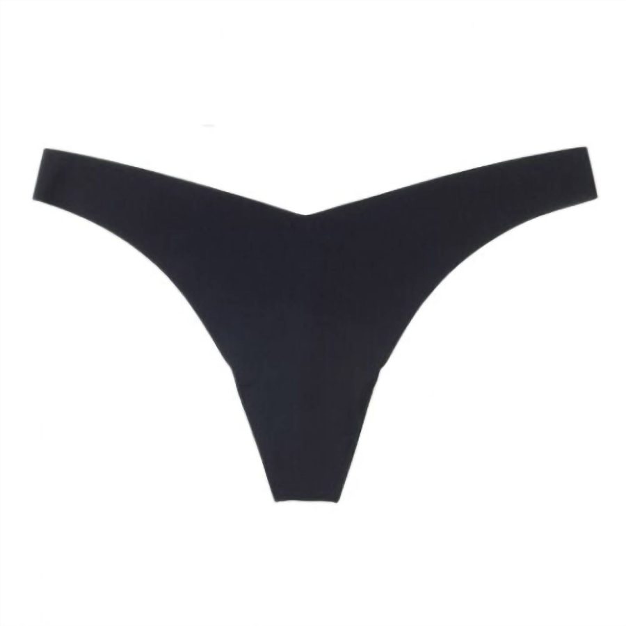 Commando women's classic solid tiny thong in Black