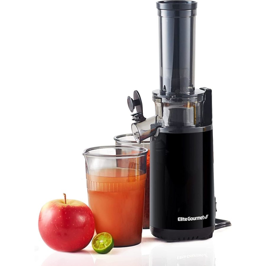 Compact Small Space-Saving Masticating Slow Juicer, Cold Press Juice Extractor,